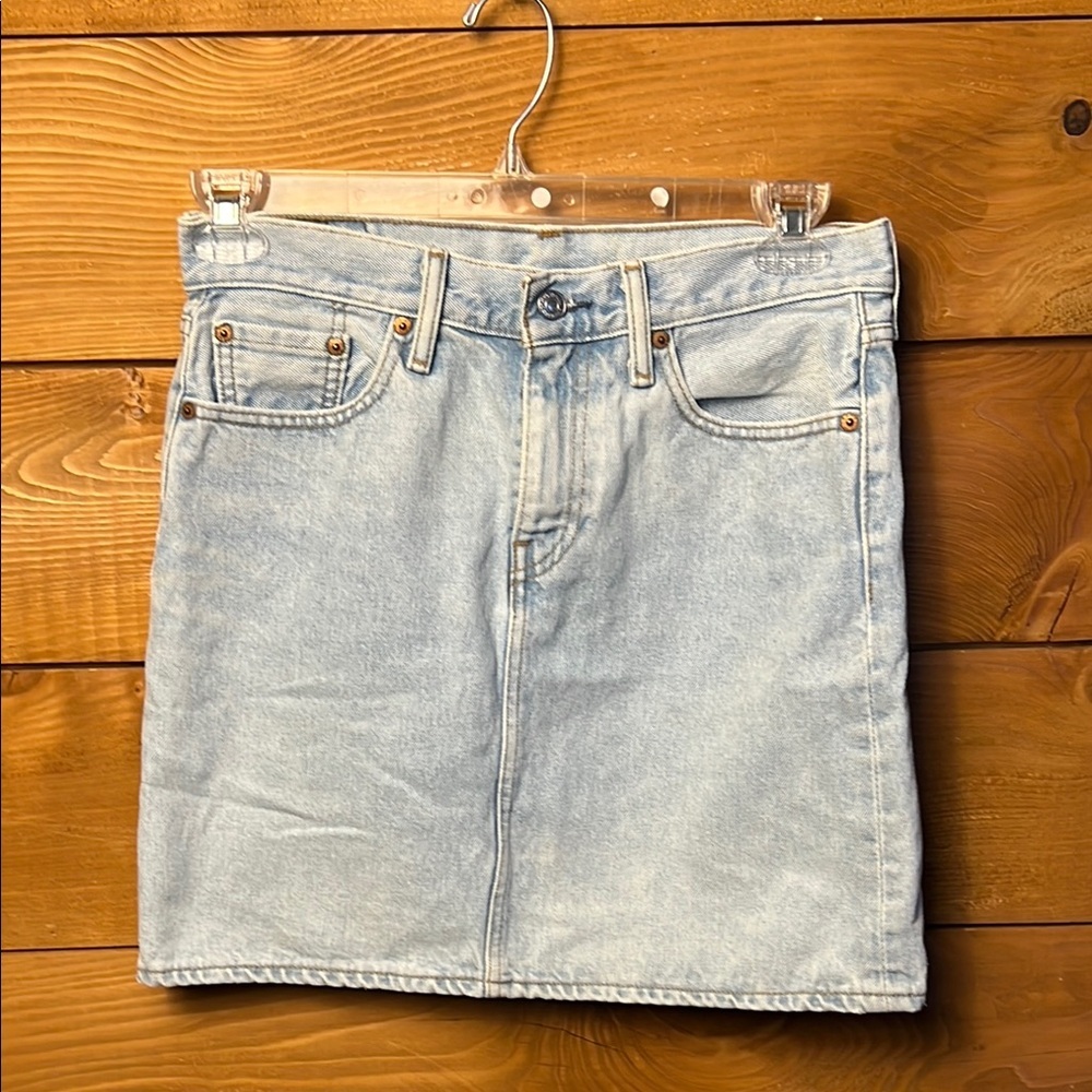 Levi's Pale Blue Denim Mini Skirt